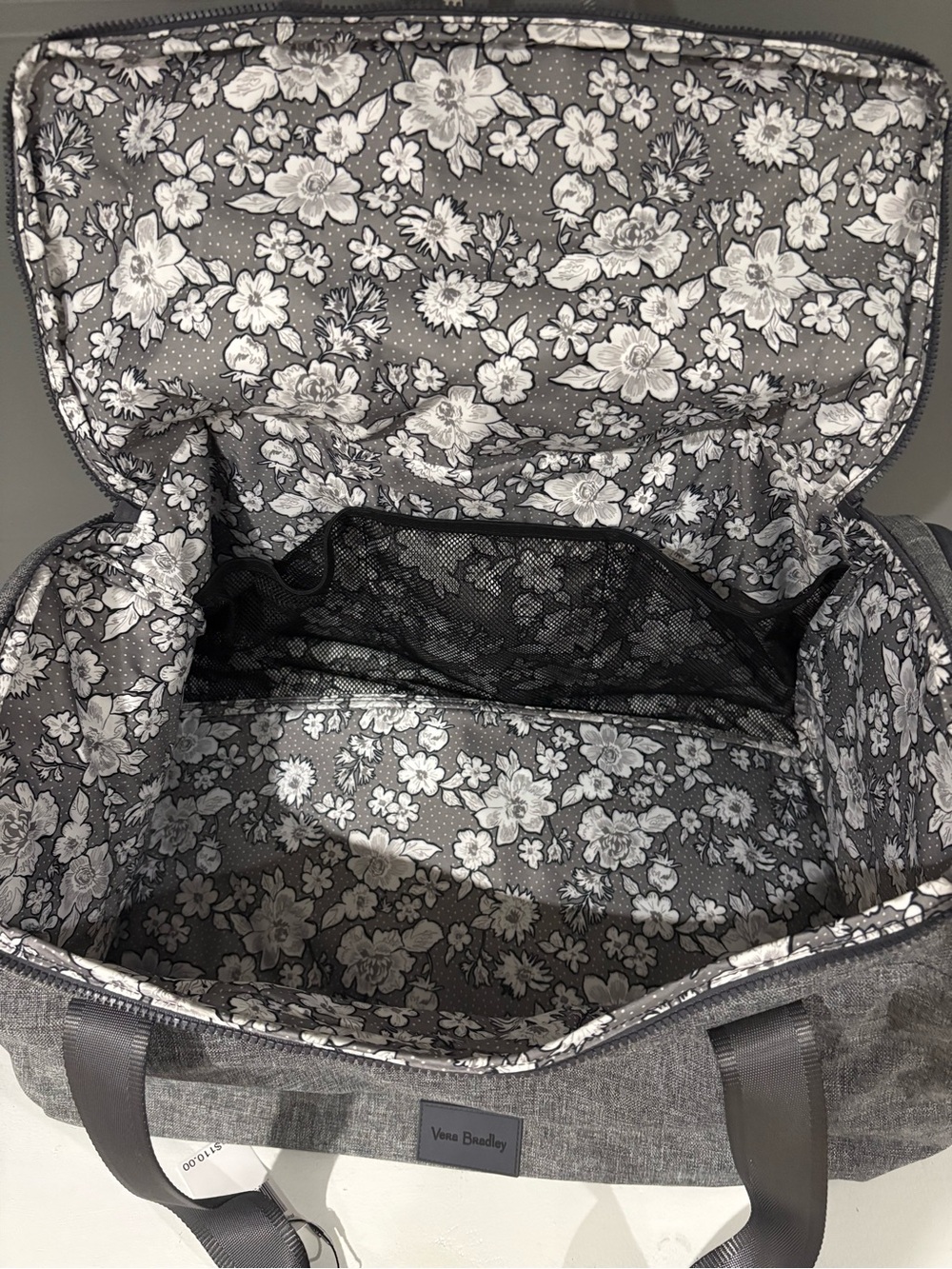 Vera Bradley Gray Heathered Duffel Bag - Picture 3 of 9